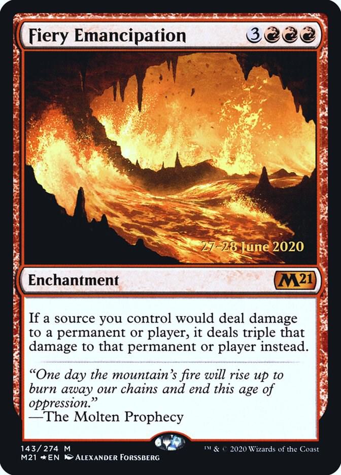 Fiery Emancipation 143 card from Prerelease Cards