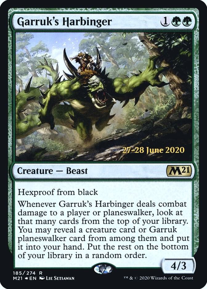Garruk's Harbinger 185 card from Prerelease Cards