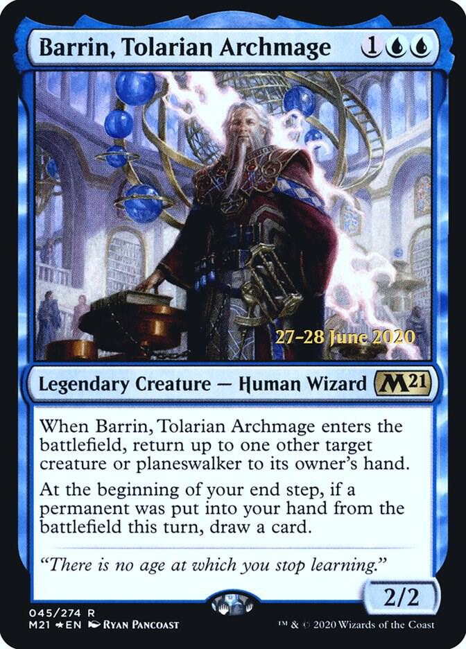 Barrin, Tolarian Archmage 45 card from Prerelease Cards