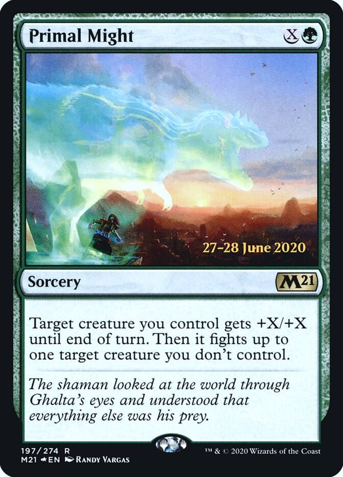 Primal Might 197 card from Prerelease Cards