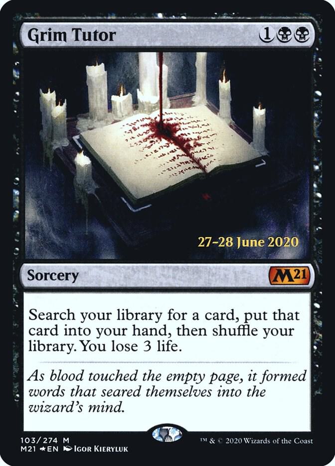 Grim Tutor 103 card from Prerelease Cards