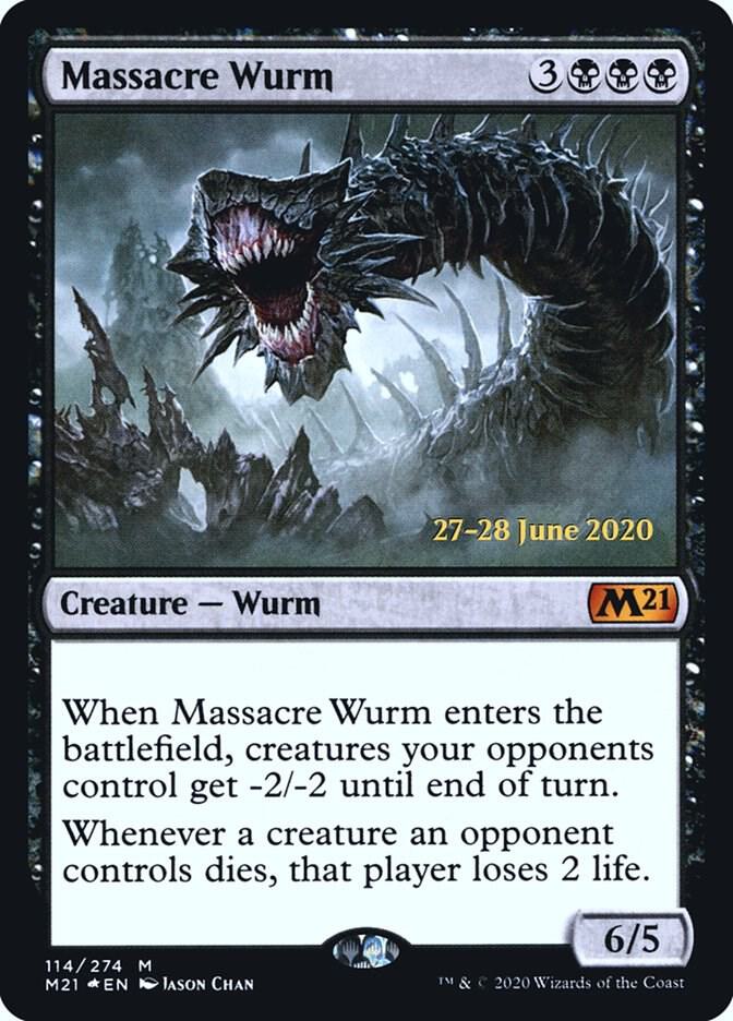 Massacre Wurm 114 card from Prerelease Cards