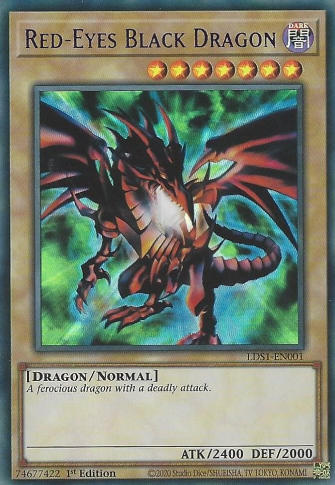 Red-Eyes Black Dragon (Purple) LDS1-EN001 card from Legendary Duelists: Season 1