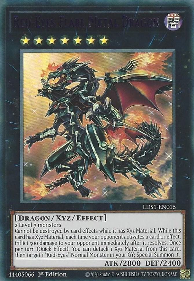 Red-Eyes Flare Metal Dragon (Purple) LDS1-EN015 card from Legendary Duelists: Season 1