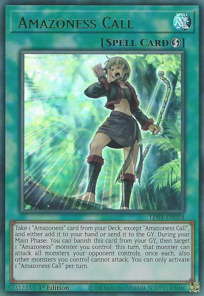 Amazoness Call (Green) LDS1-EN024 card from Legendary Duelists: Season 1