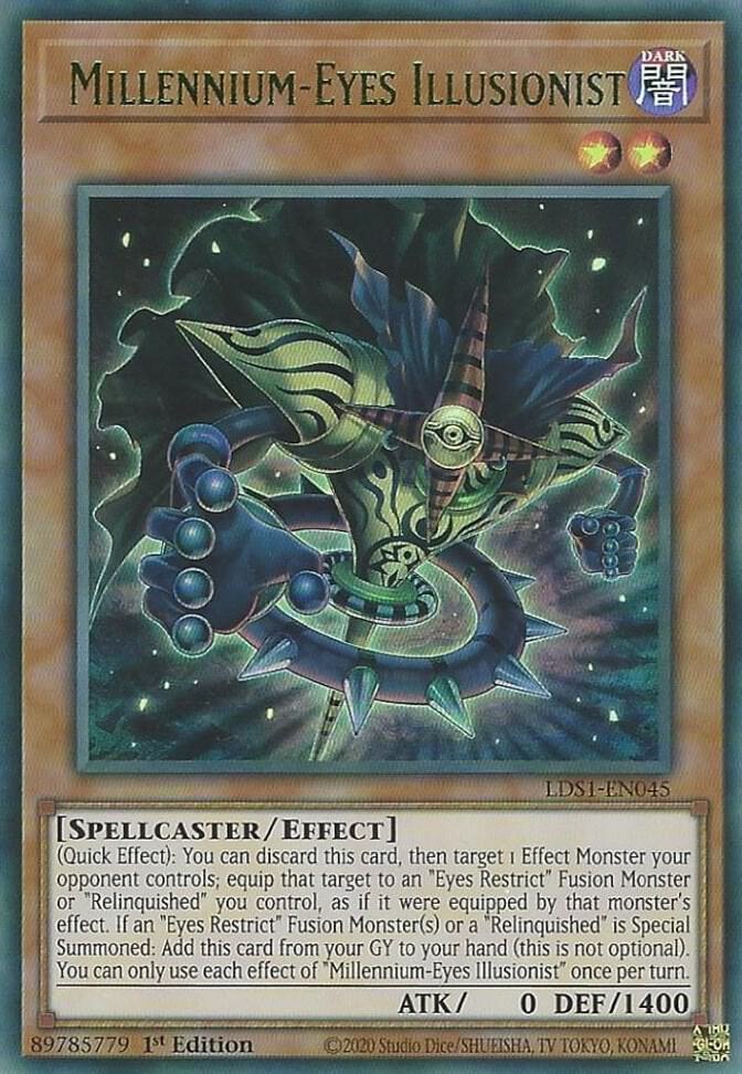 Millennium-Eyes Illusionist (Green) LDS1-EN045 card from Legendary Duelists: Season 1