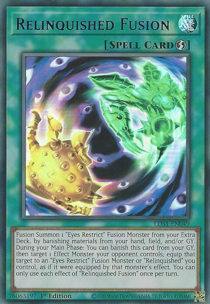 Relinquished Fusion (Blue) LDS1-EN049 card from Legendary Duelists: Season 1