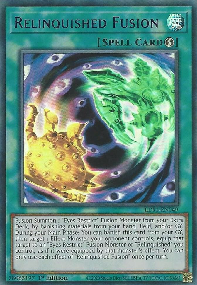 Relinquished Fusion (Purple) LDS1-EN049 card from Legendary Duelists: Season 1