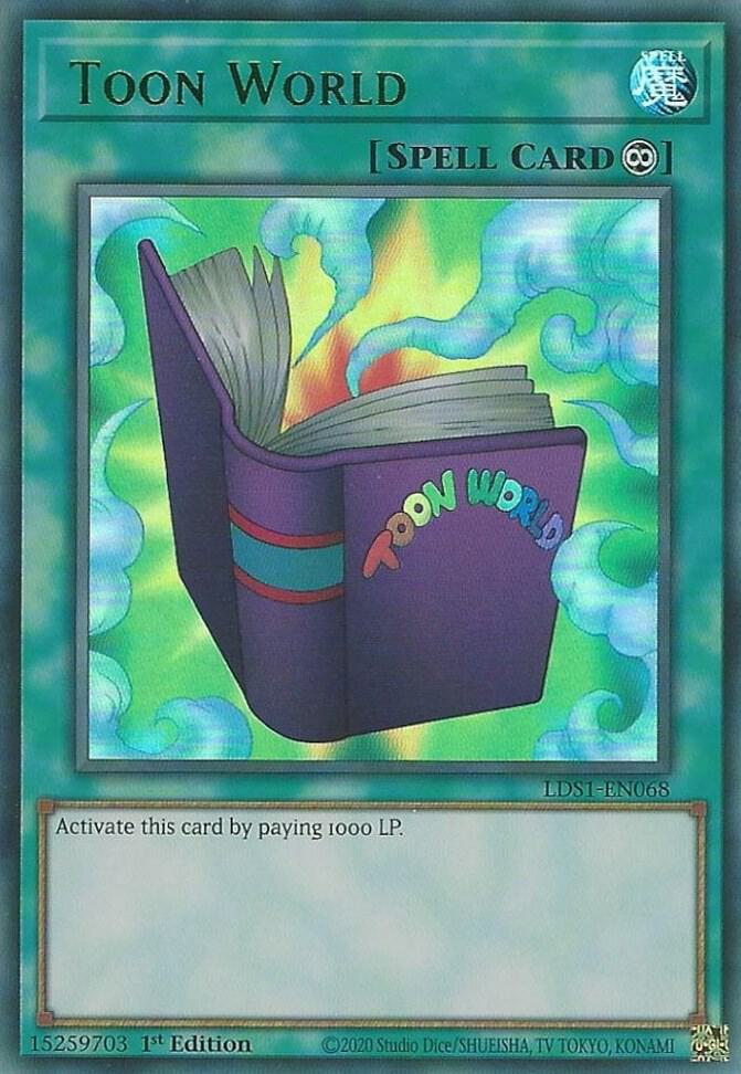 Toon World (Green) LDS1-EN068 card from Legendary Duelists: Season 1