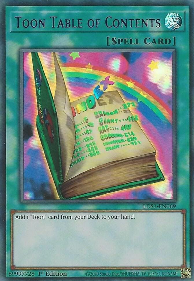 Toon Table of Contents (Purple) LDS1-EN069 card from Legendary Duelists: Season 1