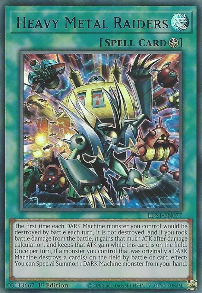 Heavy Metal Raiders (Blue) LDS1-EN077 card from Legendary Duelists: Season 1