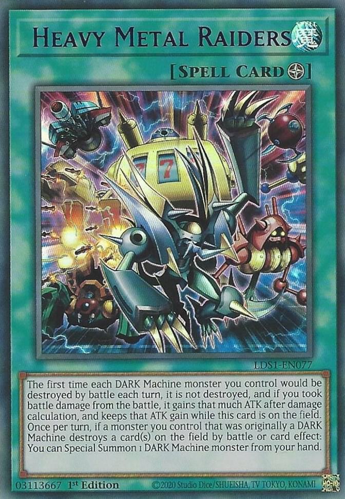 Heavy Metal Raiders (Purple) LDS1-EN077 card from Legendary Duelists: Season 1