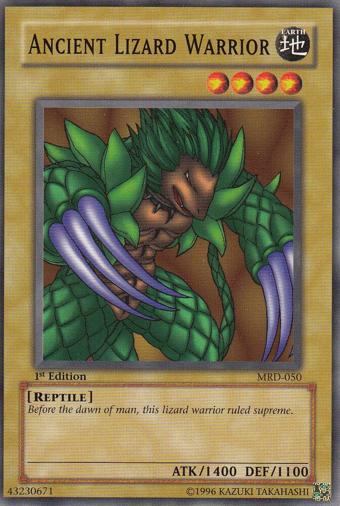 Ancient Lizard Warrior MRD-050 card from Metal Raiders