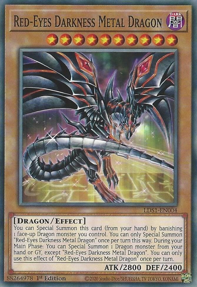 Red-Eyes Darkness Metal Dragon LDS1-EN004 card from Legendary Duelists: Season 1