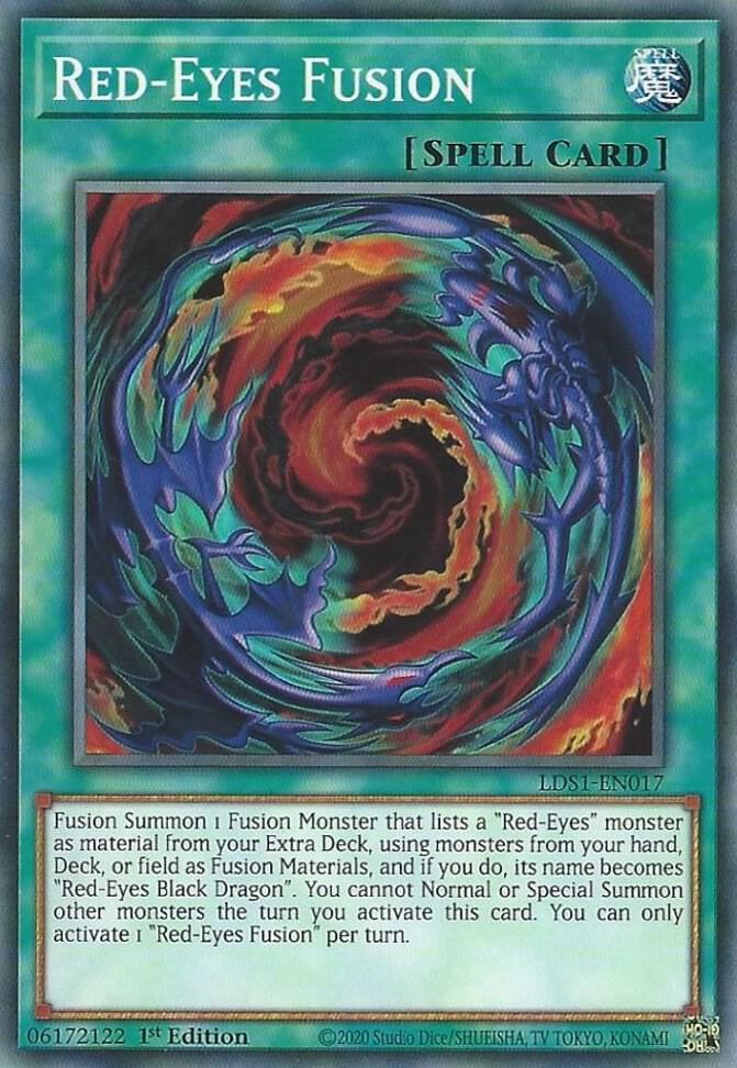 Red-Eyes Fusion LDS1-EN017 card from Legendary Duelists: Season 1