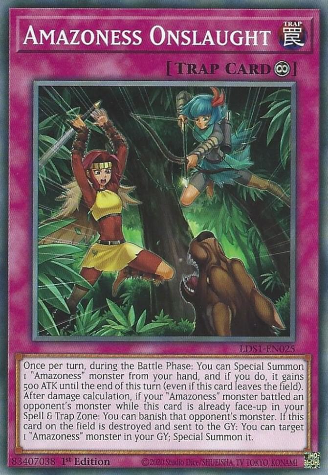 Amazoness Onslaught LDS1-EN025 card from Legendary Duelists: Season 1