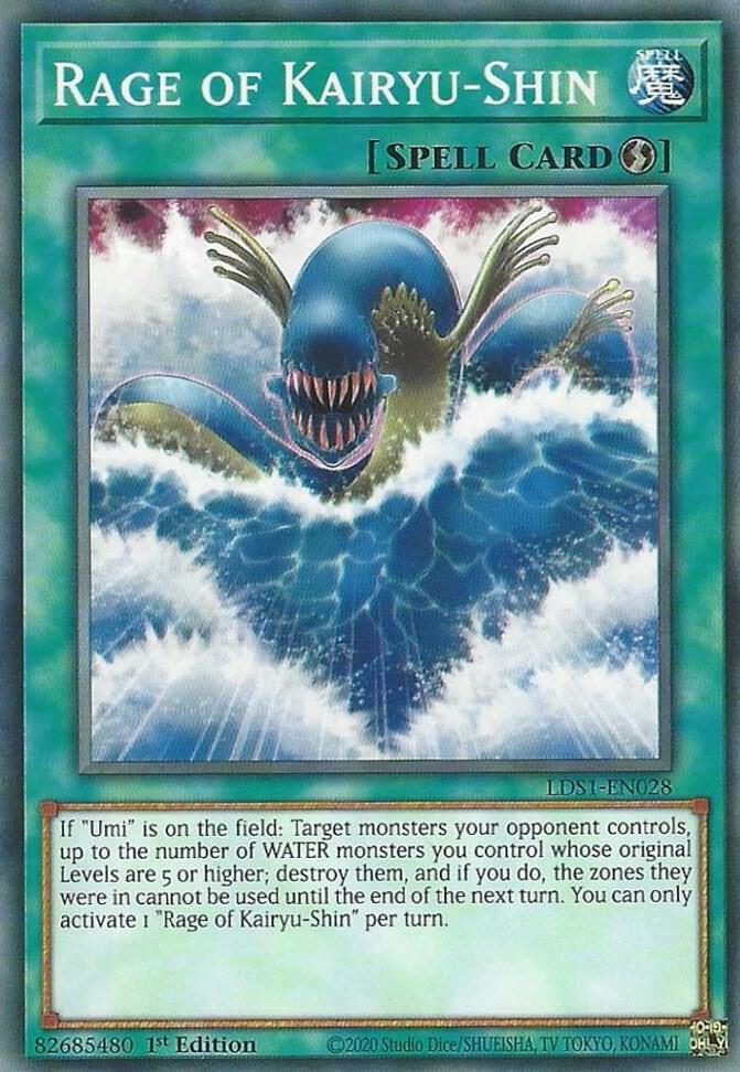 Rage of Kairyu-Shin LDS1-EN028 card from Legendary Duelists: Season 1