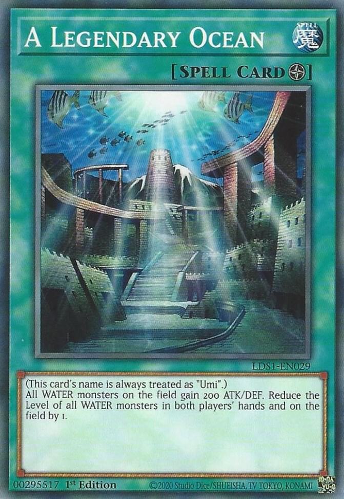 A Legendary Ocean LDS1-EN029 card from Legendary Duelists: Season 1