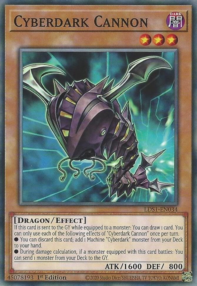 Cyberdark Cannon LDS1-EN034 card from Legendary Duelists: Season 1