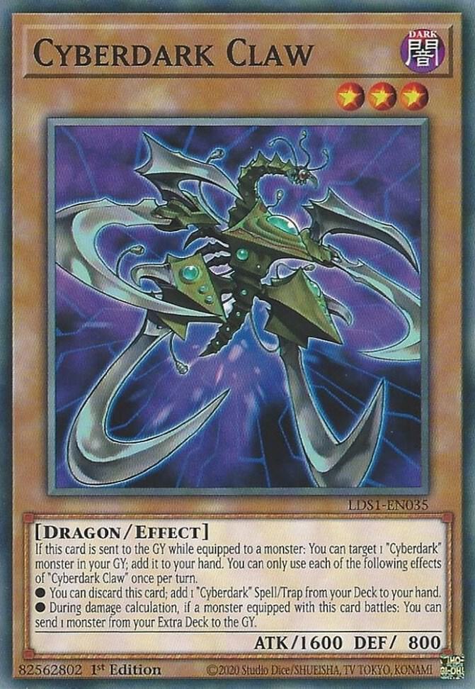Cyberdark Claw LDS1-EN035 card from Legendary Duelists: Season 1