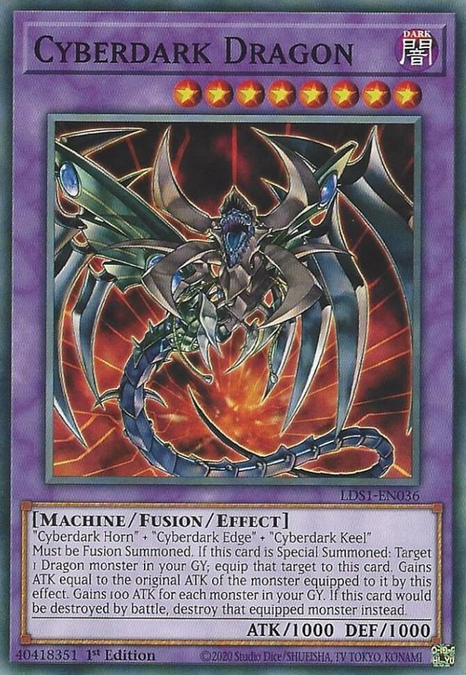 Cyberdark Dragon LDS1-EN036 card from Legendary Duelists: Season 1
