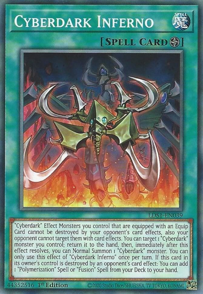 Cyberdark Inferno LDS1-EN039 card from Legendary Duelists: Season 1