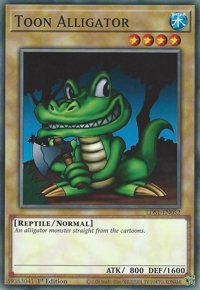 Toon Alligator LDS1-EN052 card from Legendary Duelists: Season 1