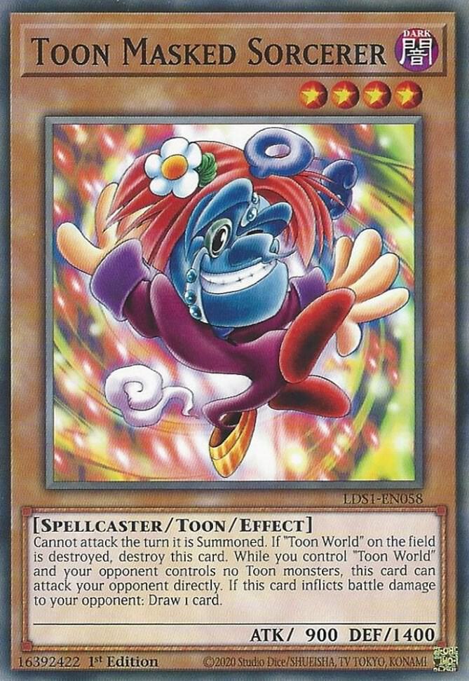 Toon Masked Sorcerer LDS1-EN058 card from Legendary Duelists: Season 1