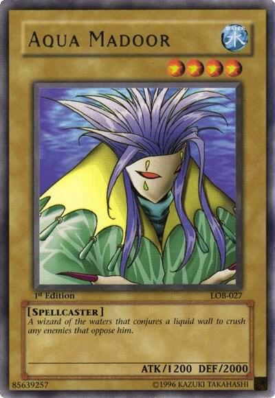 Aqua Madoor LOB-027 card from The Legend of Blue Eyes White Dragon