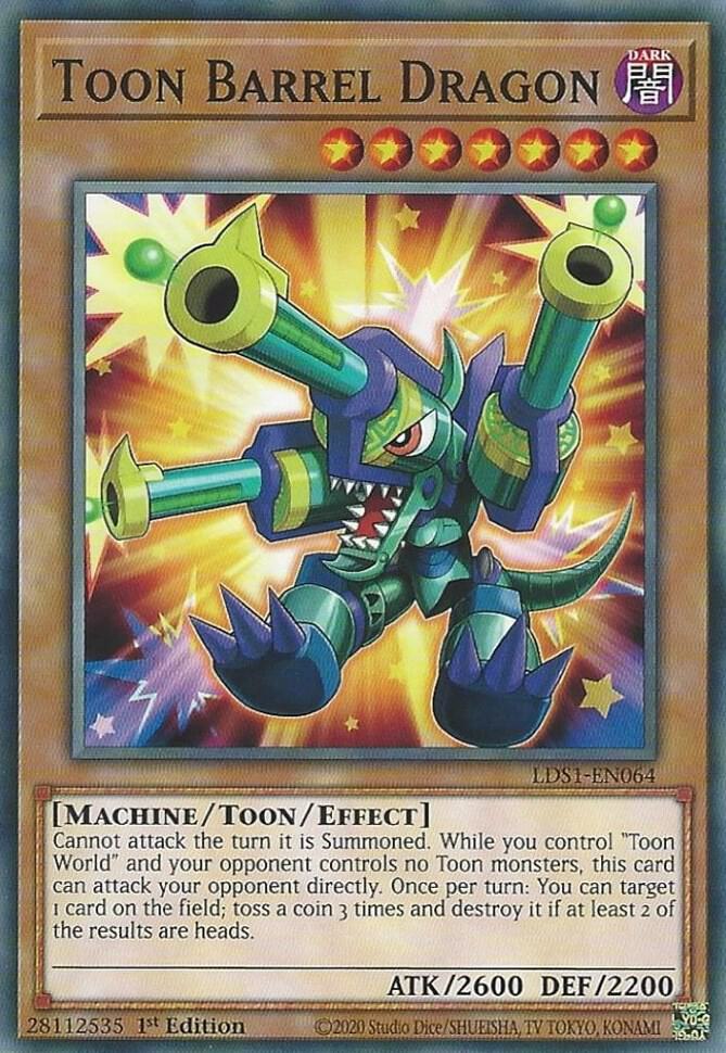 Toon Barrel Dragon LDS1-EN064 card from Legendary Duelists: Season 1