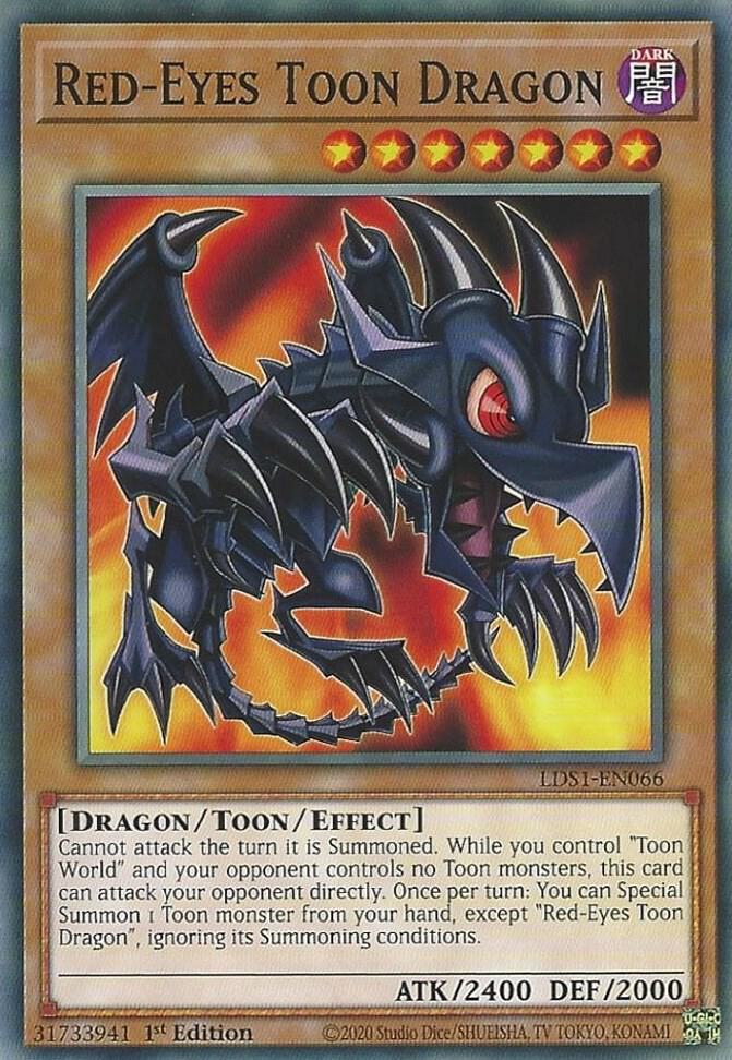 Red-Eyes Toon Dragon LDS1-EN066 card from Legendary Duelists: Season 1