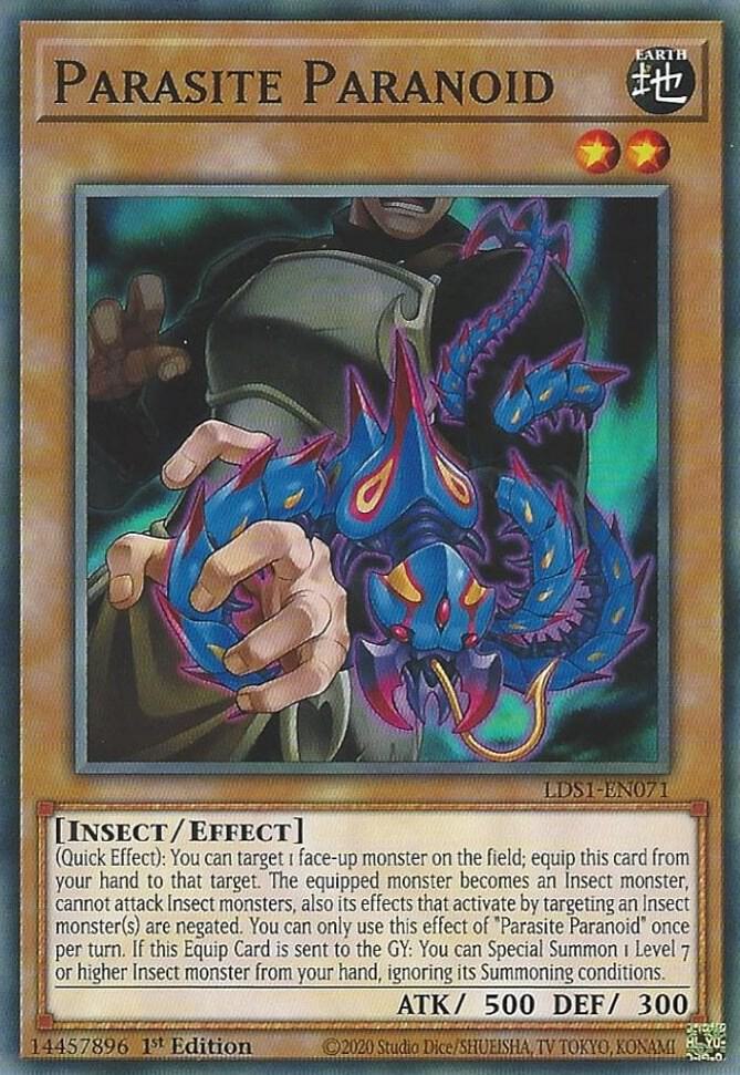 Parasite Paranoid LDS1-EN071 card from Legendary Duelists: Season 1