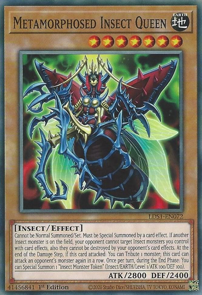 Metamorphosed Insect Queen LDS1-EN072 card from Legendary Duelists: Season 1