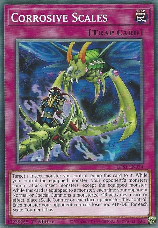 Corrosive Scales LDS1-EN074 card from Legendary Duelists: Season 1