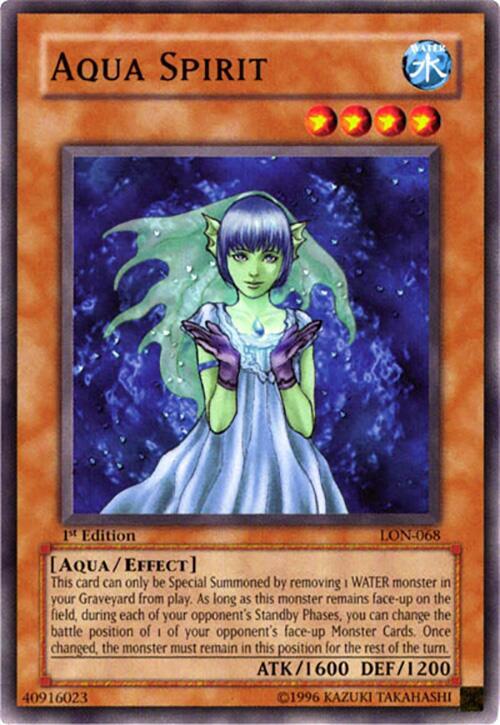 Aqua Spirit LON-068 card from Labyrinth of Nightmare
