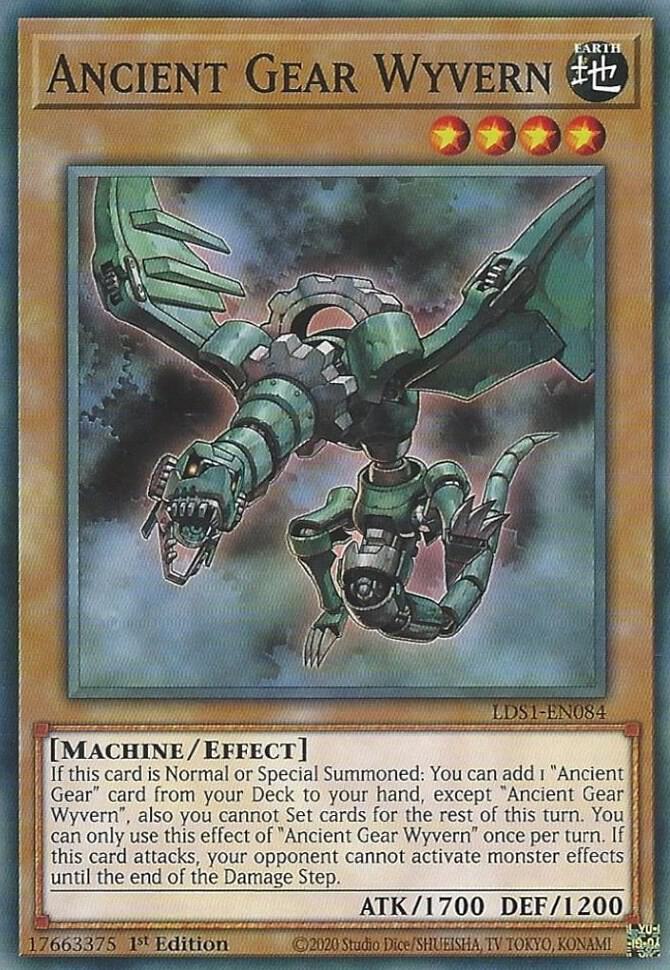 Ancient Gear Wyvern LDS1-EN084 card from Legendary Duelists: Season 1