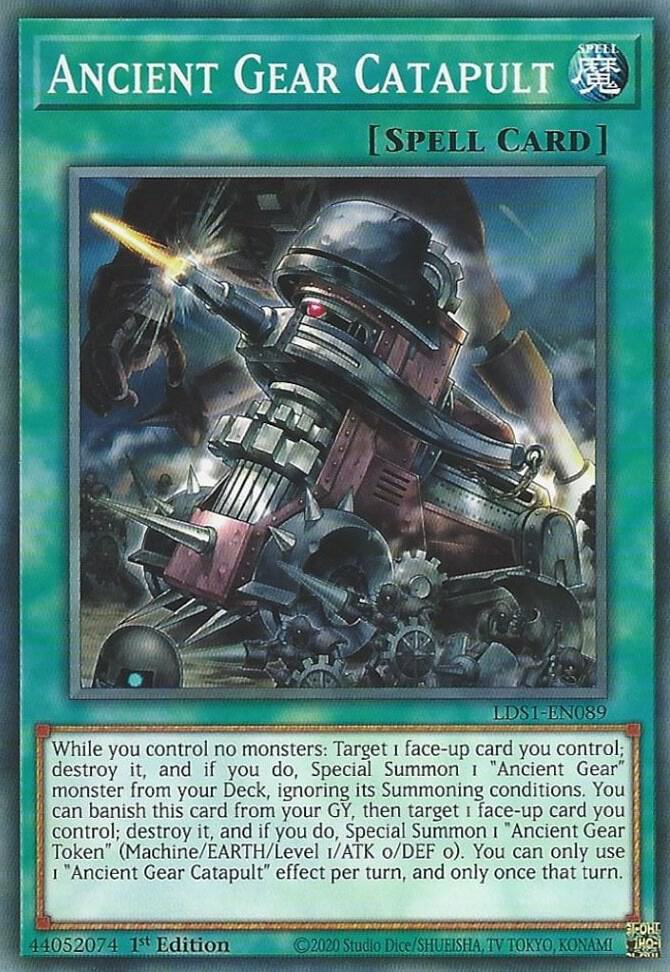 Ancient Gear Catapult LDS1-EN089 card from Legendary Duelists: Season 1