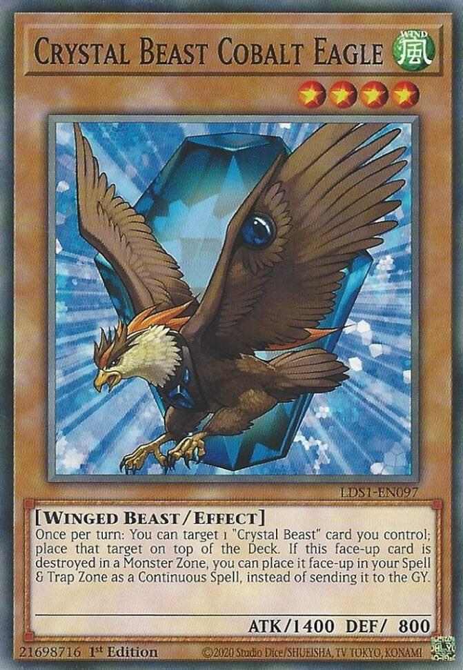 Crystal Beast Cobalt Eagle LDS1-EN097 card from Legendary Duelists: Season 1