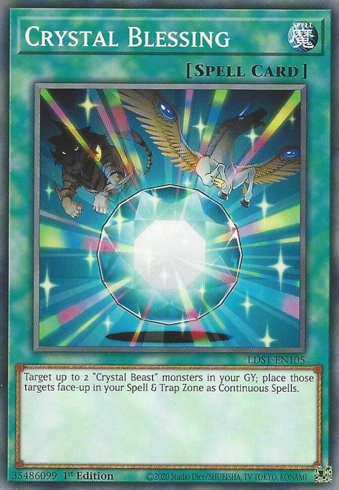 Crystal Blessing LDS1-EN105 card from Legendary Duelists: Season 1