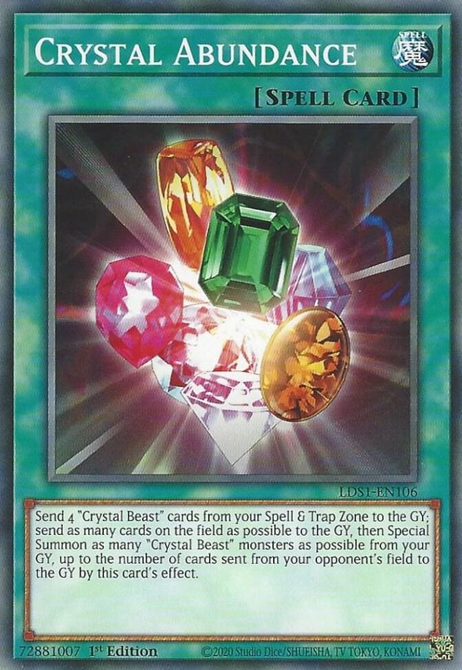 Crystal Abundance LDS1-EN106 card from Legendary Duelists: Season 1