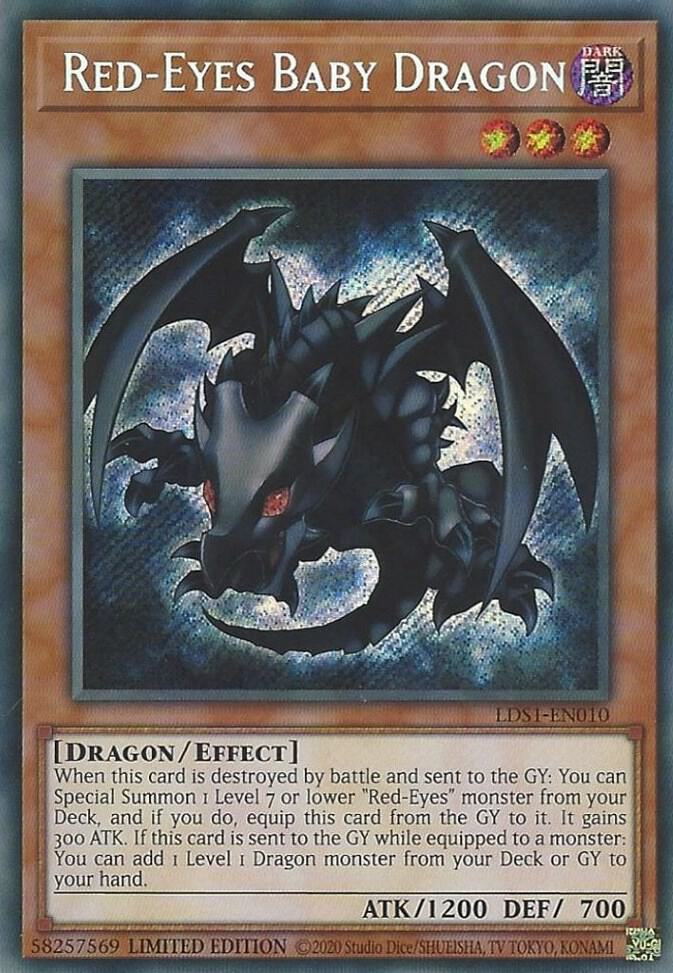 Red-Eyes Baby Dragon LDS1-EN010 card from Legendary Duelists: Season 1