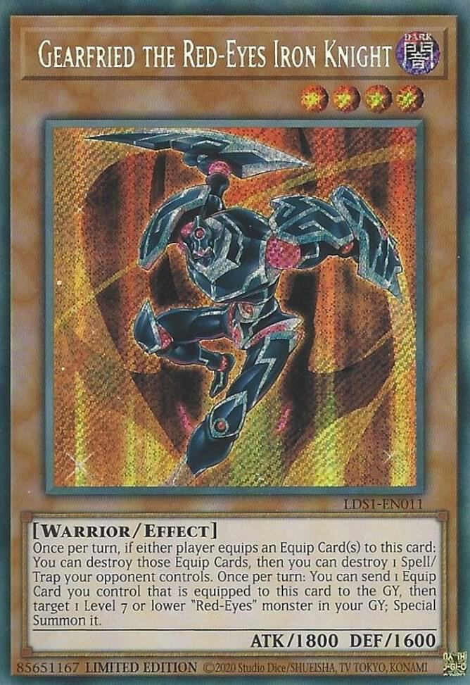 Gearfried the Red-Eyes Iron Knight LDS1-EN011 card from Legendary Duelists: Season 1