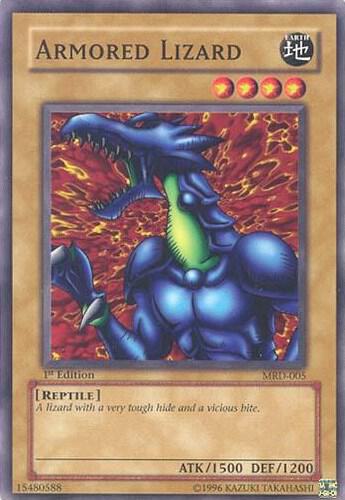 Armored Lizard MRD-005 card from Metal Raiders