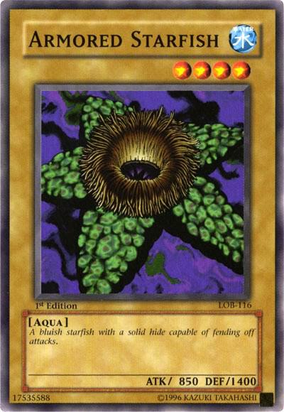 Armored Starfish LOB-116 card from The Legend of Blue Eyes White Dragon
