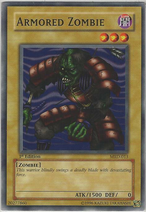 Armored Zombie MRD-013 card from Metal Raiders