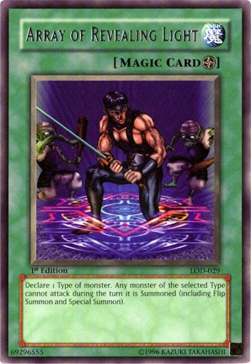 Array of Revealing Light LOD-029 card from Legacy of Darkness
