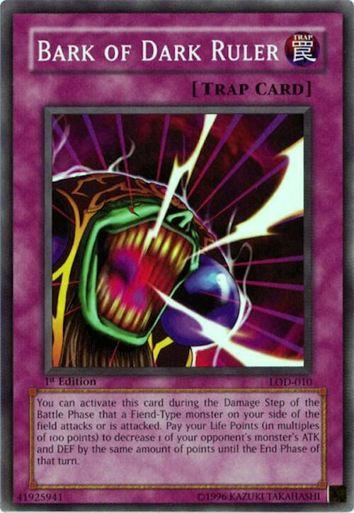 Bark of Dark Ruler LOD-010 card from Legacy of Darkness