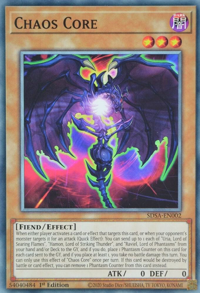Chaos Core SDSA-EN002 card from Structure Deck: Sacred Beasts