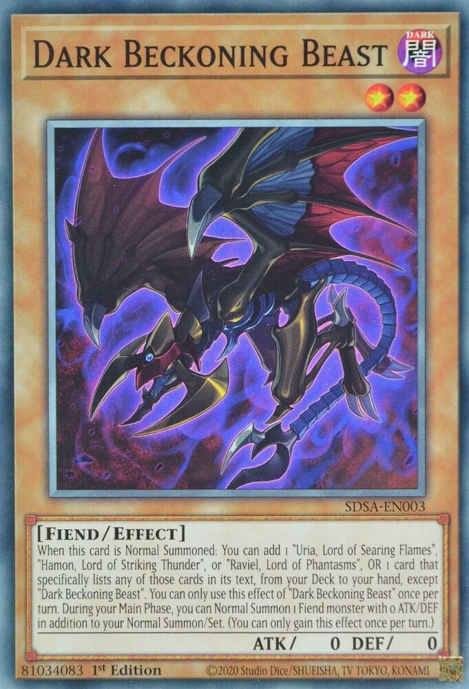 Dark Beckoning Beast SDSA-EN003 card from Structure Deck: Sacred Beasts