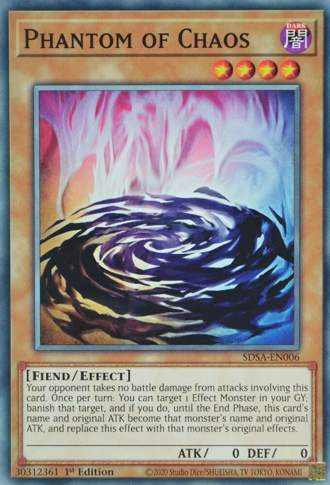 Phantom of Chaos SDSA-EN006 card from Structure Deck: Sacred Beasts